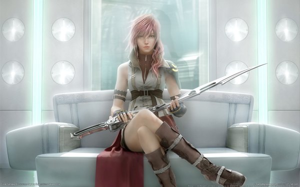 Anime picture 1920x1200 with final fantasy final fantasy xiii square enix lightning farron highres wide image realistic