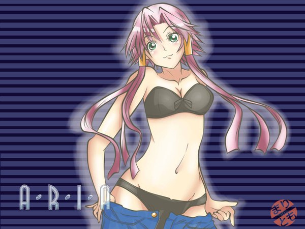 Anime picture 1280x960 with aria mizunashi akari light erotic undressing mari tomo