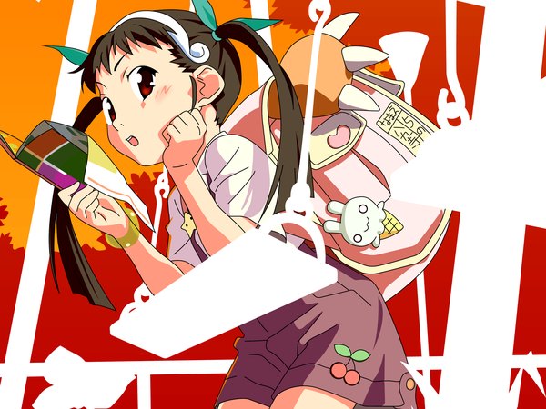 Anime picture 3200x2400 with bakemonogatari shaft (studio) monogatari (series) hachikuji mayoi highres vector