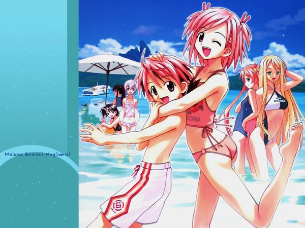 Anime picture 1280x960 with mahou sensei negima! kagurazaka asuna sasaki makie yukihiro ayaka izumi ako light erotic