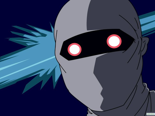 Anime picture 1920x1440 with ninin ga shinobuden sasuke (ninin ga shinobuden) highres red eyes glowing blue background glowing eye (eyes) mask ninja