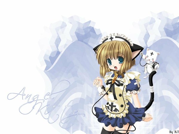 Anime picture 1024x768 with animal ears cat girl gothic girl tagme