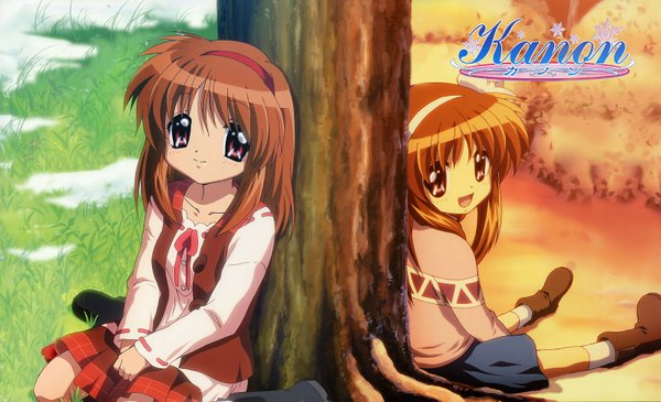 Anime picture 1600x975 with kanon key (studio) tsukimiya ayu wide image girl