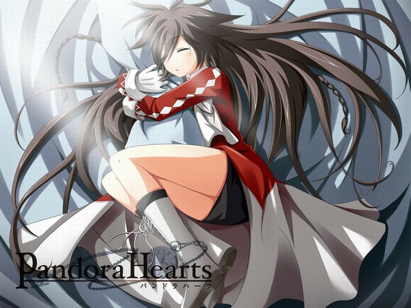 Anime picture 1024x768 with pandora hearts xebec alice (pandora hearts) single long hair sleeping girl gloves white gloves