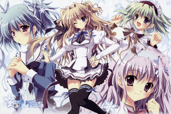 Anime picture 5517x3689 with mashiroiro symphony sena airi amaha miu uryuu sakuno angelina nanatsu sewell izumi tsubasu highres