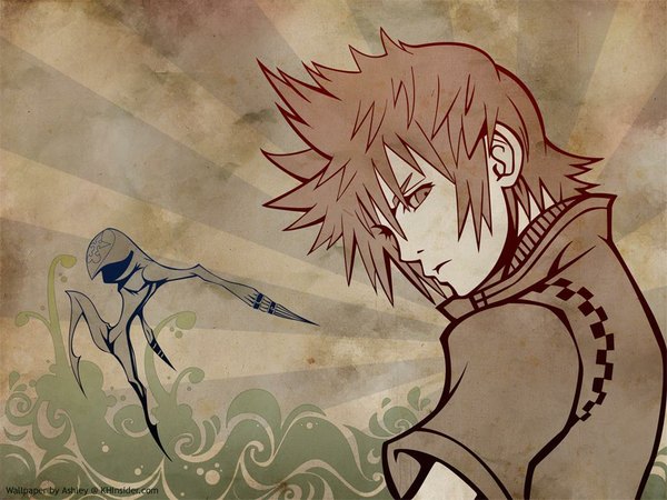 Anime picture 1024x768 with kingdom hearts square enix roxas tagme