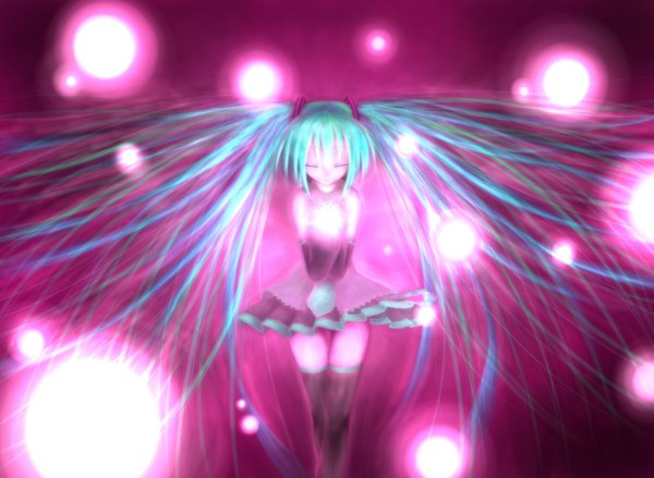 Anime picture 2273x1666 with vocaloid hatsune miku highres girl tagme