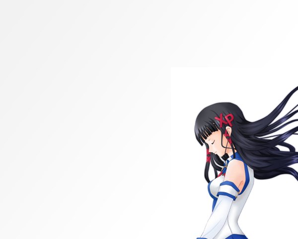 Anime picture 1280x1024 with os-tan xp-tan (saseko) white background eyes closed profile detached sleeves