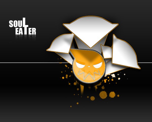 Anime picture 1280x1024 with soul eater studio bones black background logo tagme
