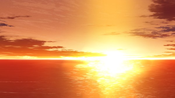 Anime picture 1280x720 with grisaia no kajitsu wide image game cg sky cloud (clouds) horizon landscape sea