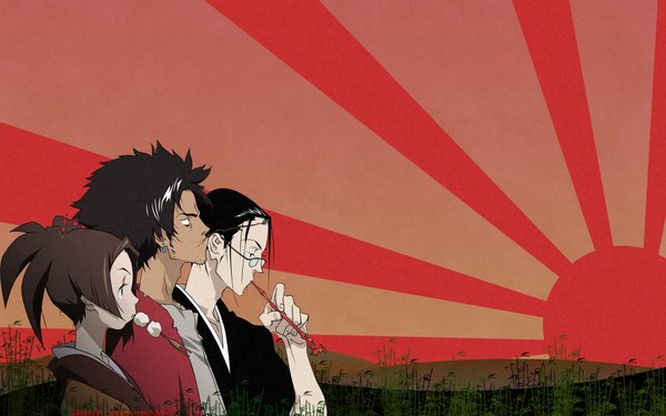 Anime picture 1920x1200 with samurai champloo mugen (samurai champloo) jinnosuke fuu (samurai champloo) highres wide image