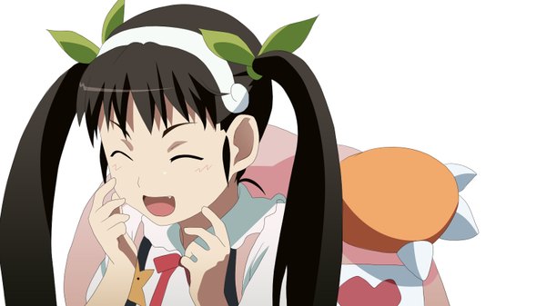 Anime picture 1600x900 with bakemonogatari shaft (studio) monogatari (series) hachikuji mayoi wide image white background vector