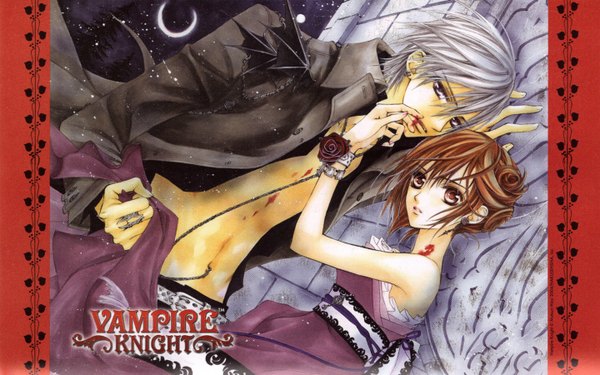 Anime picture 1440x900 with vampire knight studio deen cross yuki kiryuu zero wide image