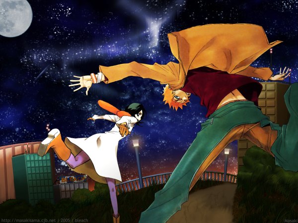 Anime picture 1600x1200 with bleach studio pierrot kurosaki ichigo kuchiki rukia tagme