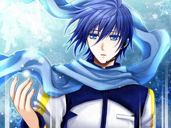 Anime picture 1024x768 with vocaloid kaito (vocaloid) wool boy tagme