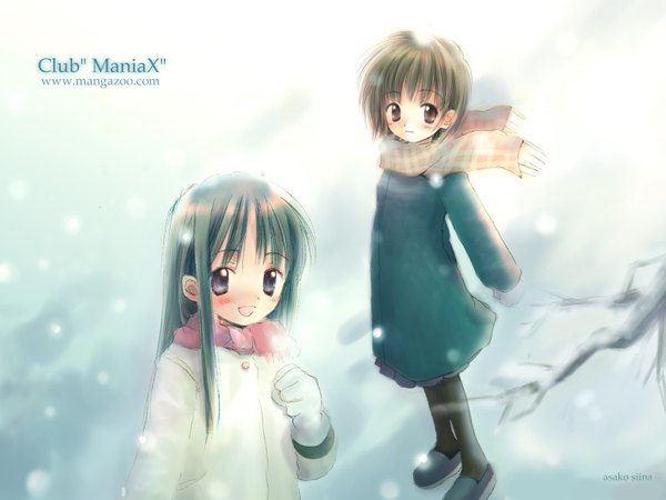 Anime picture 1600x1200 with club maniax winter soft beauty tagme