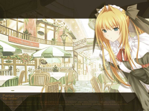 Anime picture 1024x768 with parfait chocolat second brew katori rea nekonyan maid waitress
