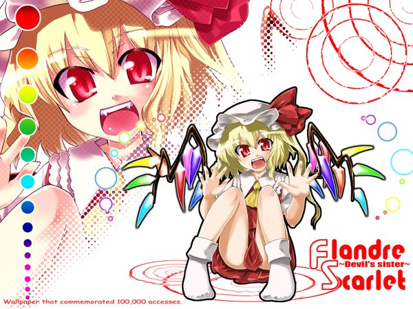 Anime picture 1600x1200 with touhou flandre scarlet gengorou highres girl