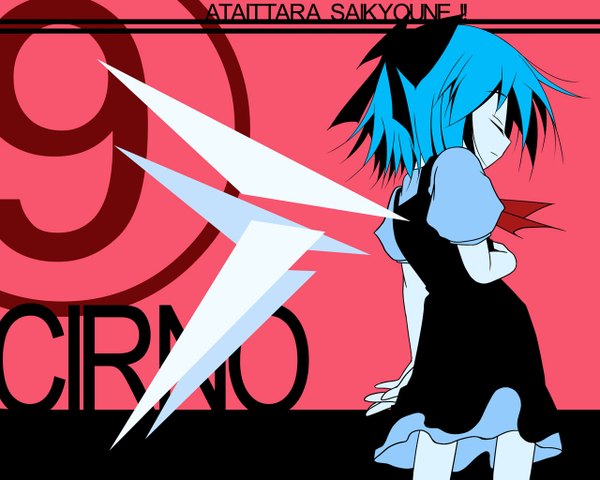 Anime picture 1280x1024 with touhou cirno girl tagme