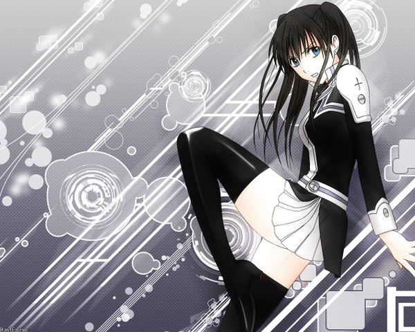 Anime picture 1280x1024 with d.gray-man lenalee lee grey background tagme