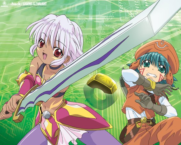 Anime picture 1280x1024 with .hack// kunisaki rena kunisaki shugo tagme