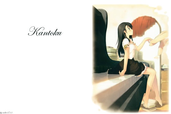 Anime picture 4500x3000 with kantoku highres white background signed tagme