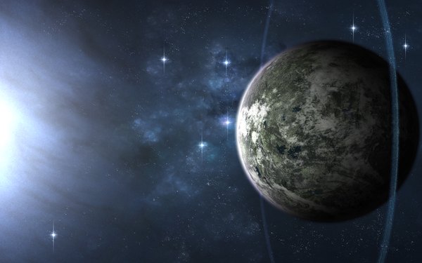 Anime picture 1920x1200 with original tadp0l3 highres wide image wallpaper light no people scenic space star (stars) planet