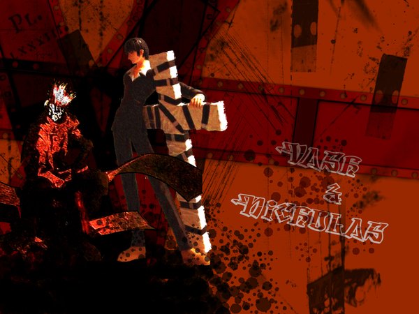 Anime picture 2048x1536 with trigun vash the stampede nicholas d. wolfwood highres tagme