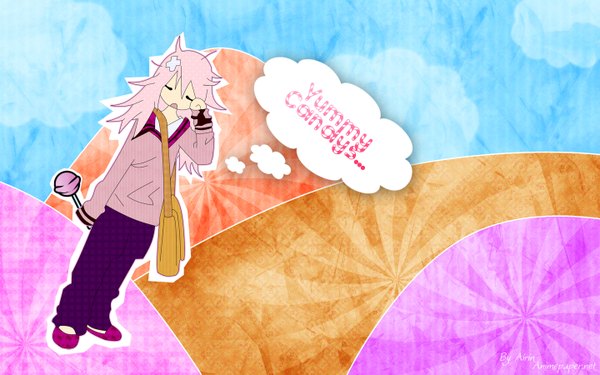 Anime picture 1440x900 with air gear toei animation sumeragi kururu wide image pink hair lollipop