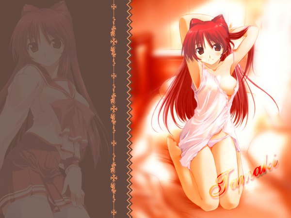 Anime picture 1024x768 with to heart 2 leaf (studio) kousaka tamaki breasts light erotic wallpaper