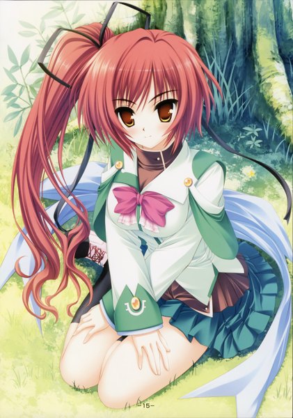 Anime picture 4263x6071 with magus tale whirlpool (studio) seera finis victoria norita long hair tall image highres red hair girl bow ribbon (ribbons) hair bow