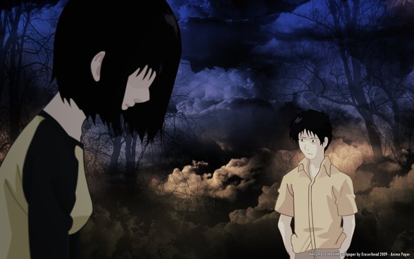 Anime picture 1920x1200 with nhk ni youkoso gonzo nakahara misaki satou tatsuhiro highres wide image signed