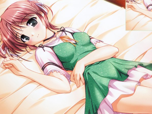 Anime picture 3398x2547 with yoake mae yori ruri iro na august soft highres bed tagme
