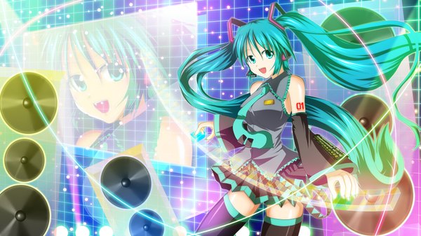 Anime picture 1981x1114 with vocaloid hatsune miku fule highres wide image girl