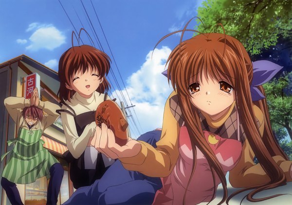 Anime picture 4688x3308 with clannad key (studio) furukawa nagisa furukawa sanae furukawa akio highres