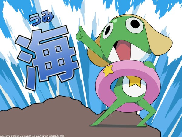 Anime picture 1600x1200 with keroro gunsou sergeant keroro open mouth pointing star print hat star (symbol) wave (waves) frog