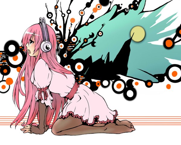 Anime picture 1280x1024 with vocaloid megurine luka white background girl wings