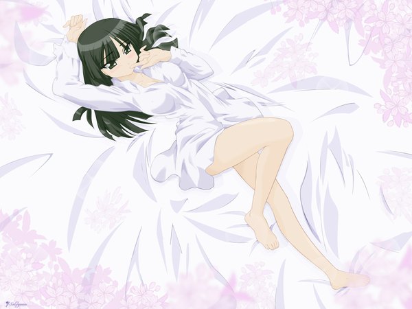 Anime picture 2000x1500 with seto no hanayome shiranui akeno highres pajamas tagme