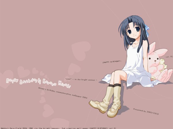 Anime picture 1024x768 with one kawana misaki wallpaper ribbon (ribbons) tagme