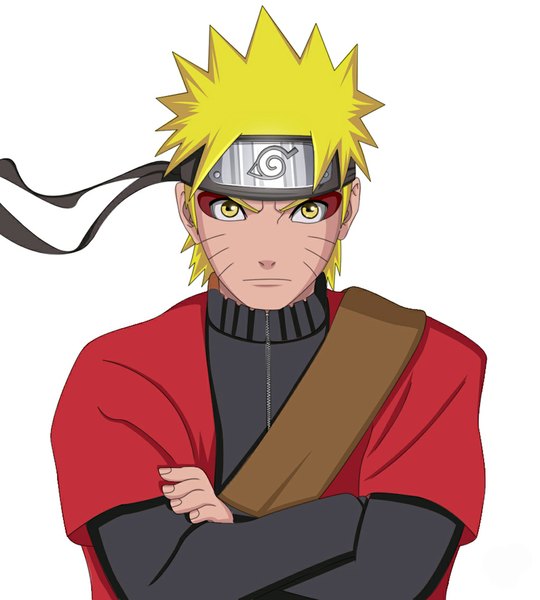 Anime picture 1024x1138 with naruto studio pierrot naruto (series) uzumaki naruto firewind single tall image short hair blonde hair simple background white background yellow eyes coloring facial mark portrait crossed arms whisker markings jinchuriki boy bandana