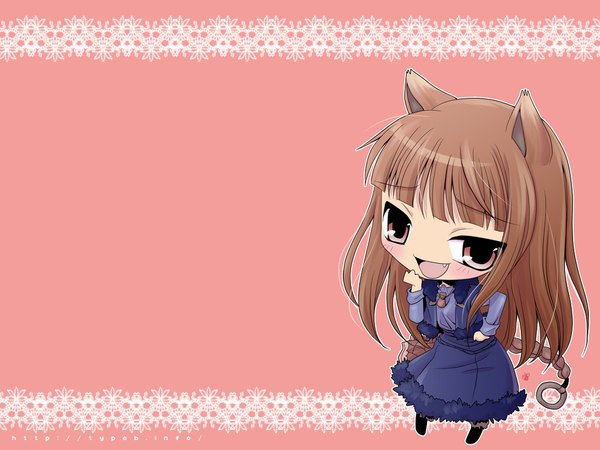 Anime picture 1024x768 with spice and wolf horo nayumi animal ears tail wolf ears