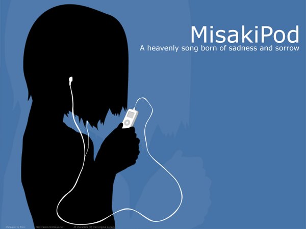 Anime picture 1280x960 with nhk ni youkoso gonzo ipod nakahara misaki silhouette parody girl