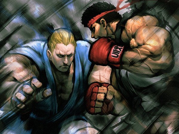 Anime picture 1600x1200 with street fighter ryu (street fighter) abel cozy highres france boy gloves