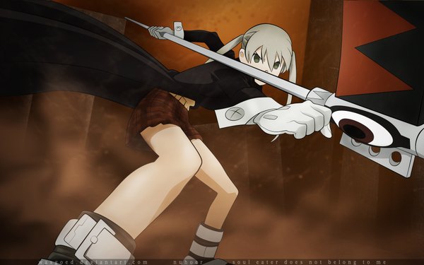 Anime picture 1920x1200 with soul eater studio bones maka albarn tagme (artist) highres wide image wallpaper weapon scythe tagme