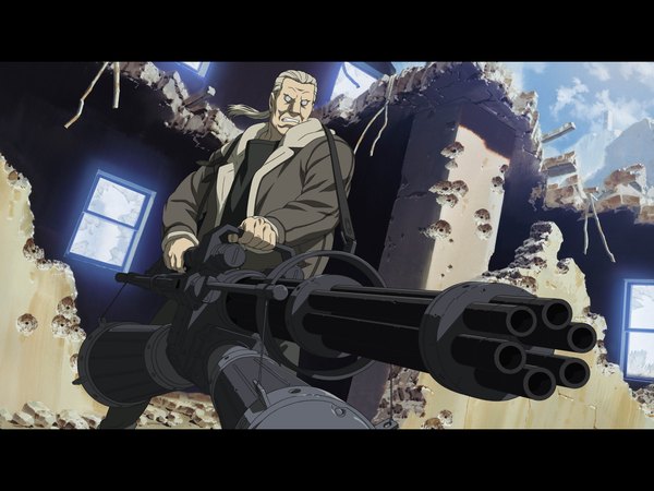 Anime picture 1600x1200 with ghost in the shell production i.g batou gun tagme