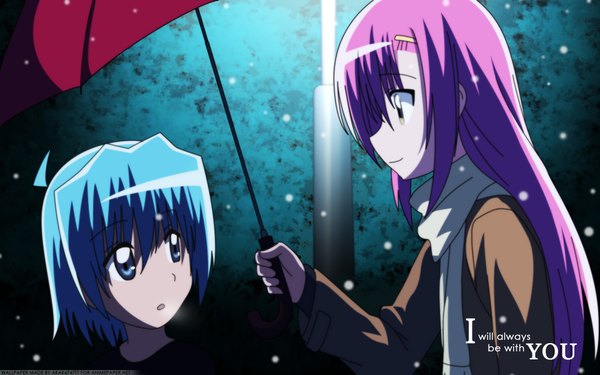 Anime picture 1920x1200 with hayate no gotoku! katsura hinagiku ayasaki hayate highres wide image signed watermark