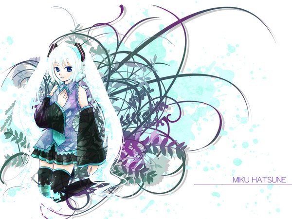 Anime picture 1024x768 with vocaloid hatsune miku character names girl yutu