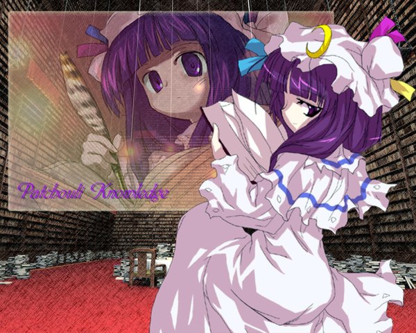 Anime picture 1280x1024 with touhou patchouli knowledge girl tagme