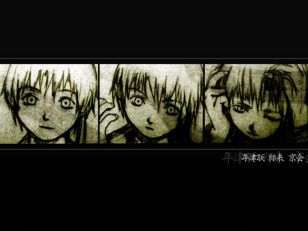 Anime picture 1024x768 with serial experiments lain iwakura lain black background tagme