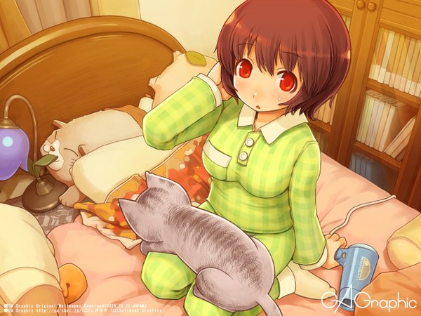 Anime picture 1280x960 with shigatake wallpaper cat pajamas tagme